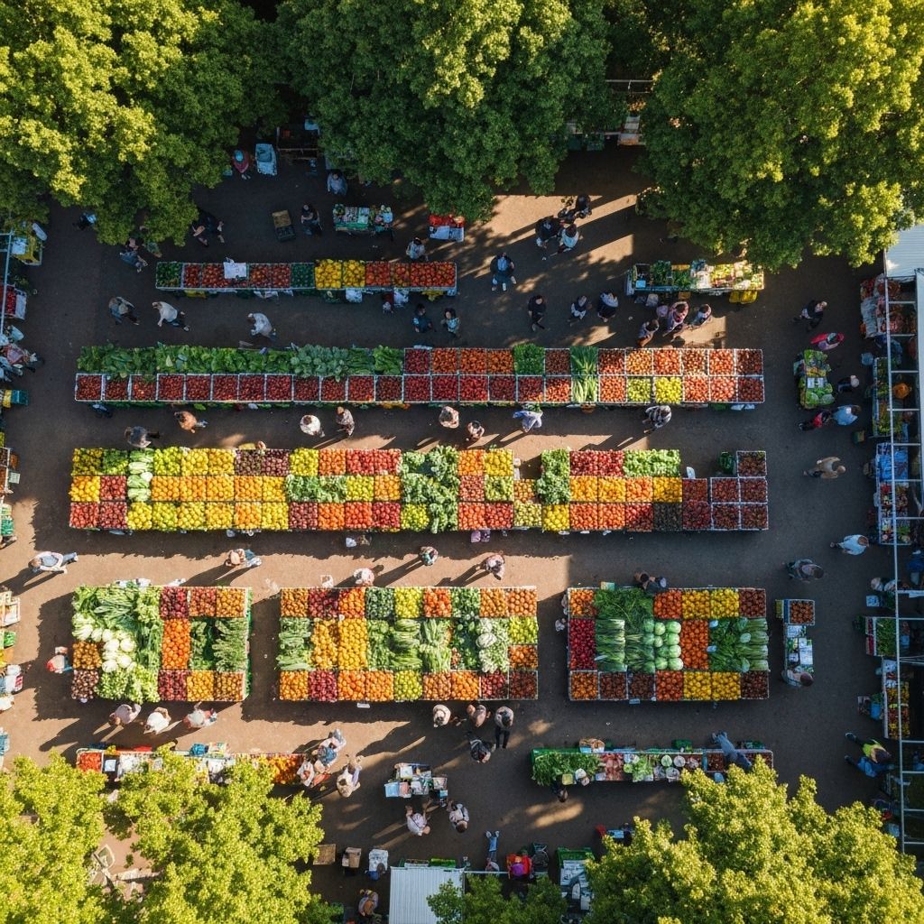 Organic market stall